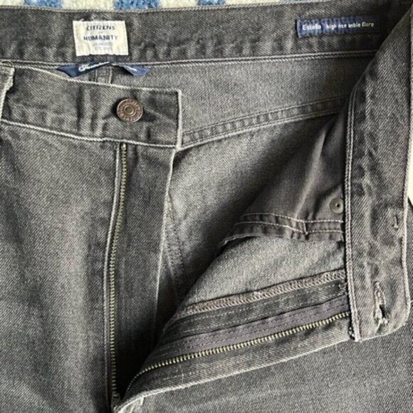 Citizens of Humanity NWT Estella High Rise Ankle Flare Jeans Black Moon Size 31 - Picture 8 of 16